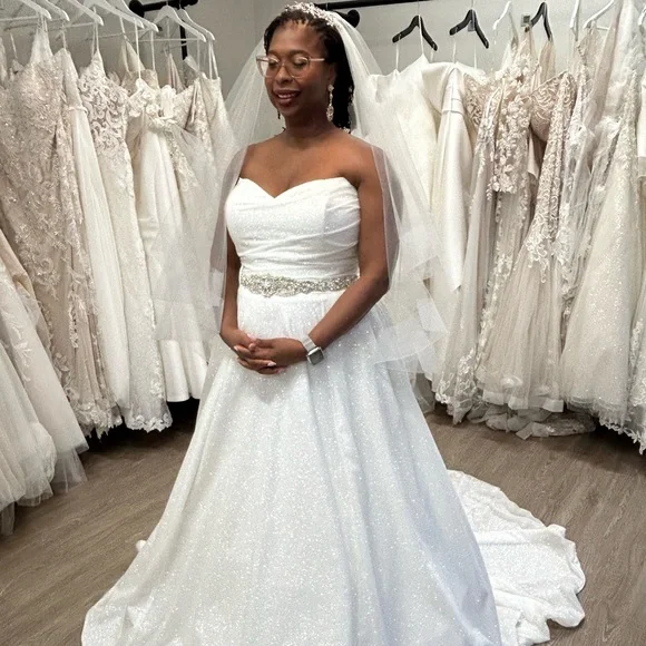 Maggie Sottero Anniston Champagne wedding dress size 24